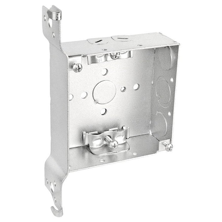 Southwire Electrical Box, 21 cu in, Square Box Type, 4 Gangs, Steel, Square Shape 52151-WBR